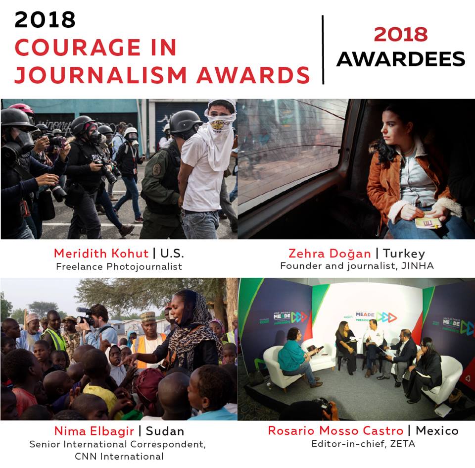 Courage in Journalism awards announced Women's Views on News